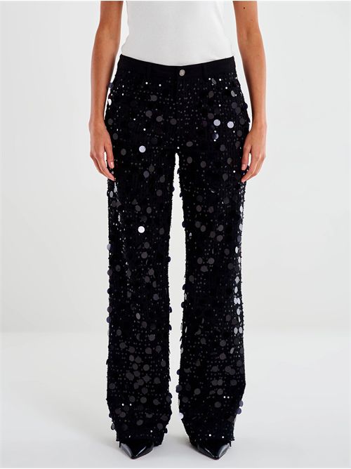 Jeans Dalia con Paillettes VICOLO | DF5092/NERO